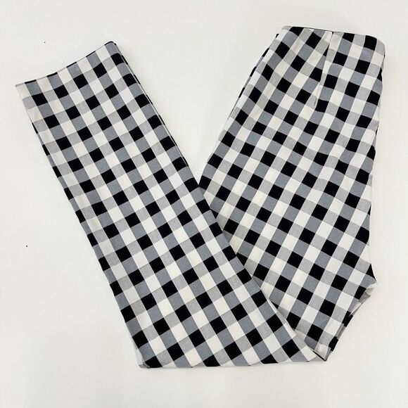 Rag and Bone Black and White Gingham Checkered Straight Leg Dress Pants Size 2 - Picture 1 of 6